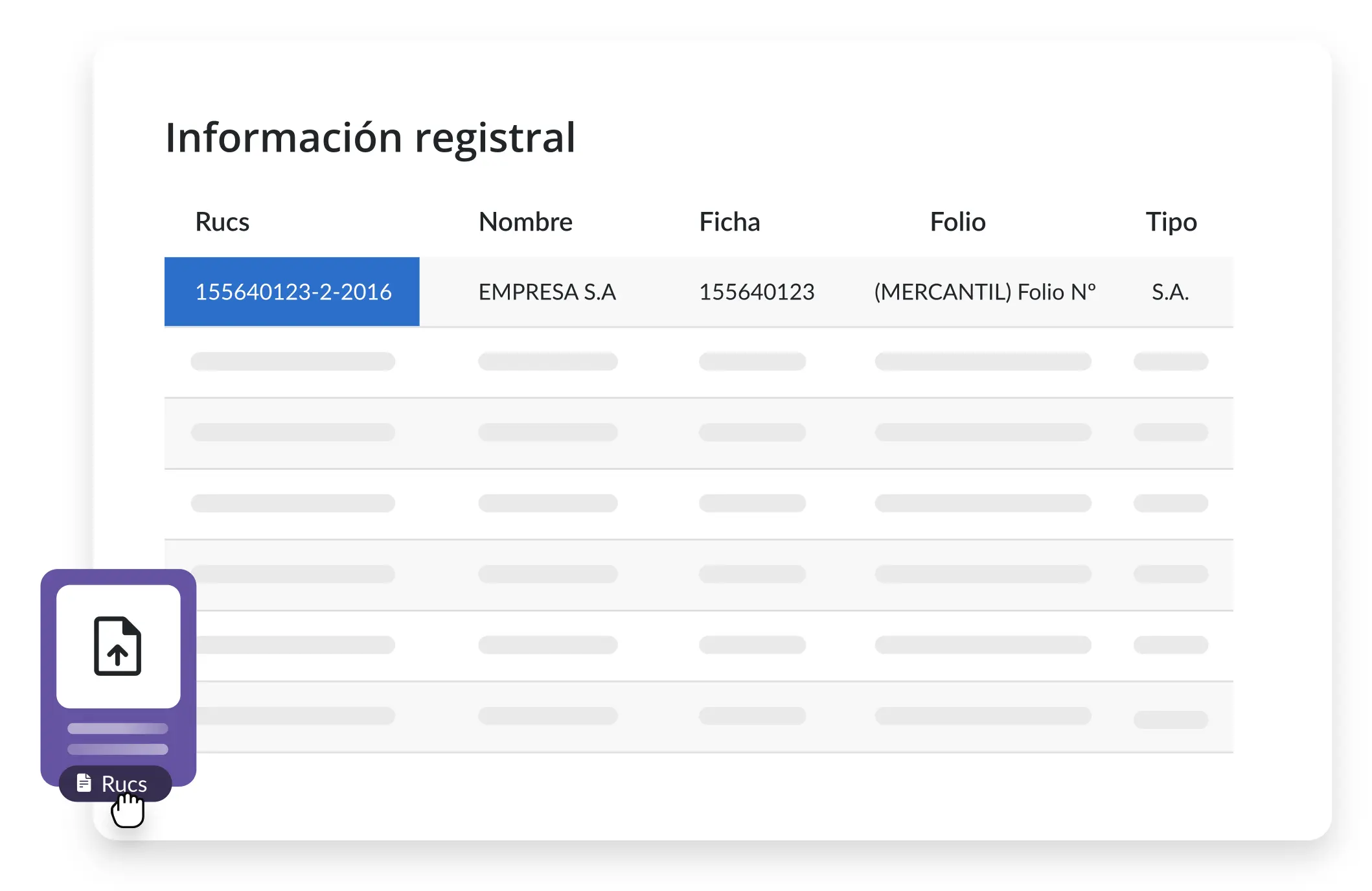 Información registral